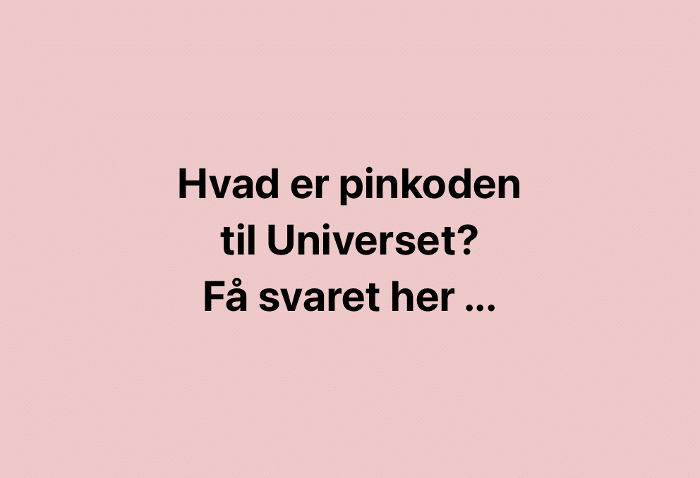 Pinkoden til Universet