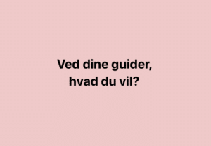 Ved dine guider hvad du vil