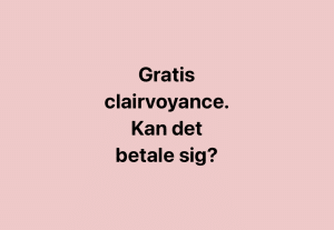 Gratis clairvoyance